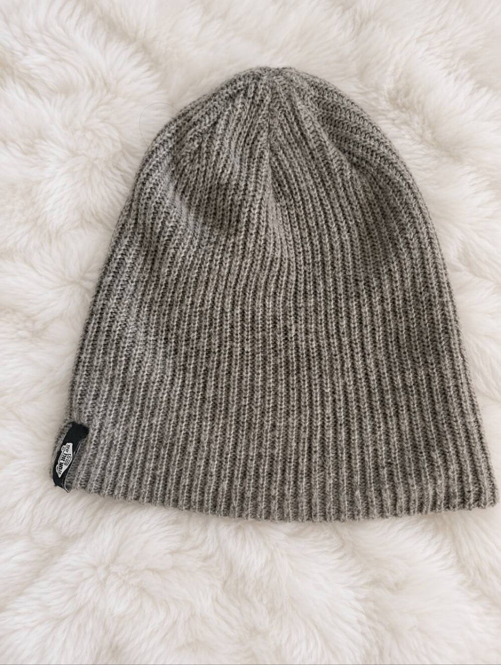 Vans Gray Ribbed Knit Beanie